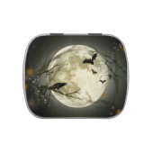 Halloween Moon Spooky Crows Jelly Belly Candy Tin (Top)