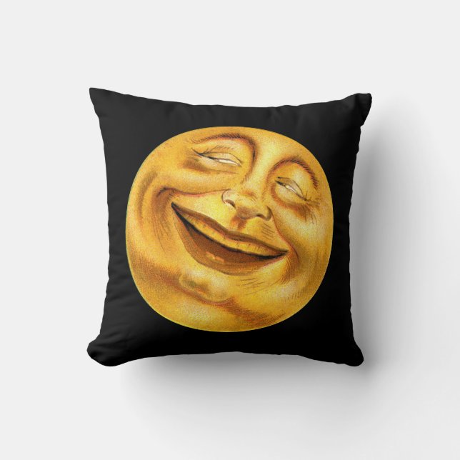 Halloween Moon Throw Pillow (Front)
