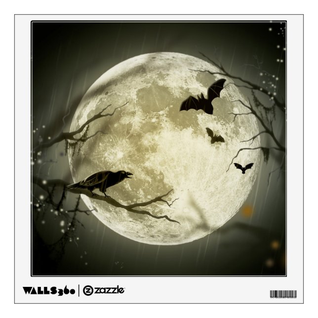 Halloween Moon Wall Decal (Front)