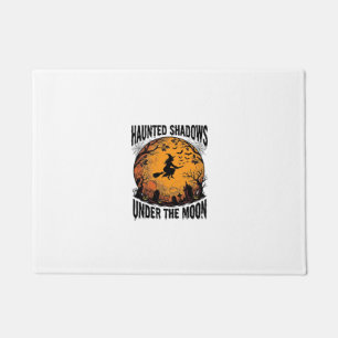 Halloween Moon Witch Vintage Spooky Night Shirt_1 Doormat