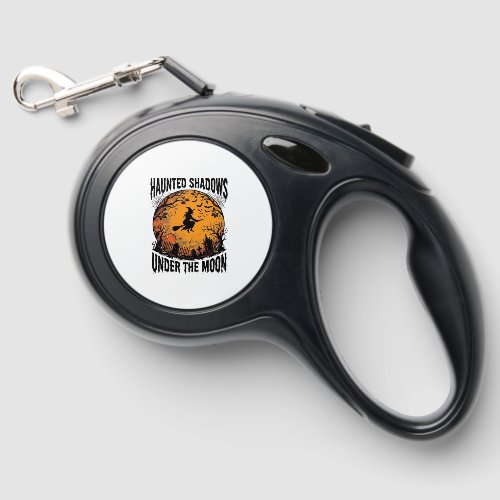 Halloween Moon Witch Vintage Spooky Night Shirt_1 Retractable Pet Leash