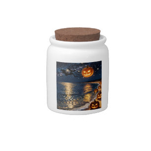 Halloween Moonlight Beach Candy Jar