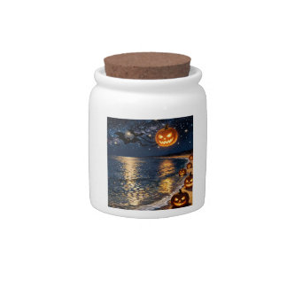 Halloween Moonlight Beach Candy Jar