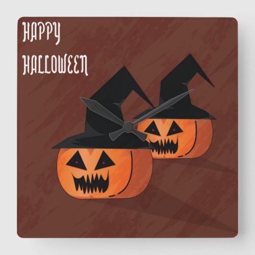 Halloween Moonlight Haunted House Square Wall Cloc Square Wall Clock