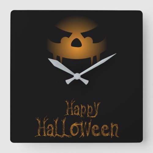 Halloween Moonlight Haunted House Square Wall Cloc Square Wall Clock