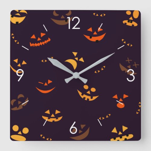 Halloween Moonlight Haunted House Square Wall Cloc Square Wall Clock