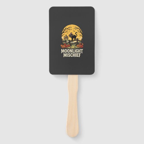 Halloween Moonlight Mischief Hand Fan