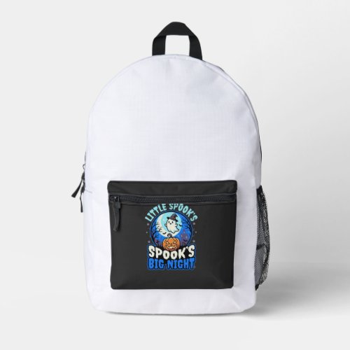 Halloween Moonlit Baby Ghost Printed Backpack