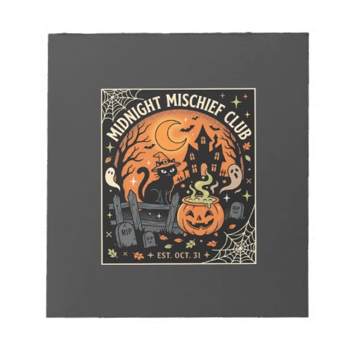 Halloween Moonlit Cat Haunt_2 Notepad
