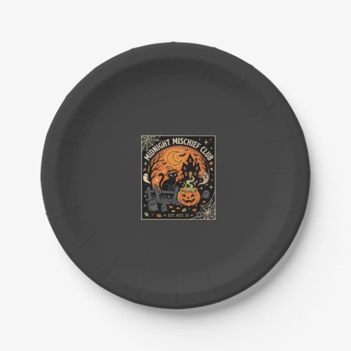 Halloween Moonlit Cat Haunt_2 Paper Plates