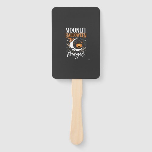 Halloween Moonlit October Magic Hand Fan