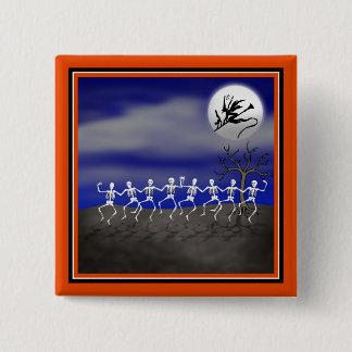 Halloween Moonlit Party Scene Button