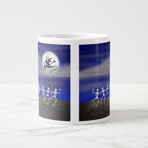 Halloween Moonlit Party Scene Giant Coffee Mug