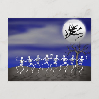 Halloween Moonlit Party Scene Postcard