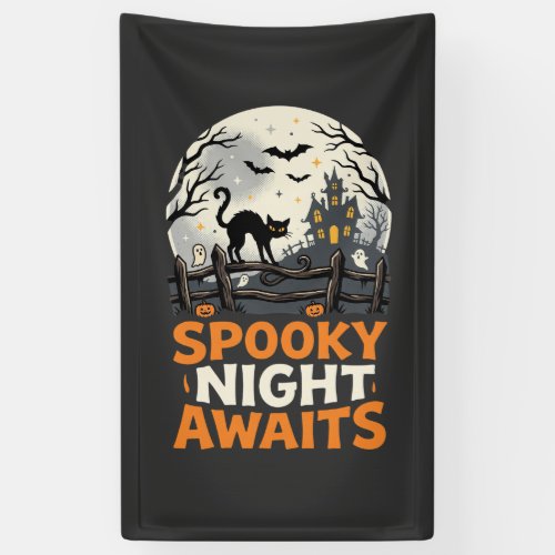 Halloween Moonlit Spooky Night Banner