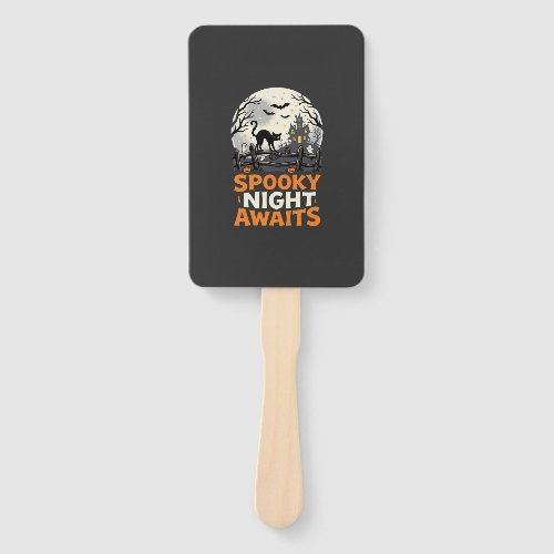 Halloween Moonlit Spooky Night Hand Fan