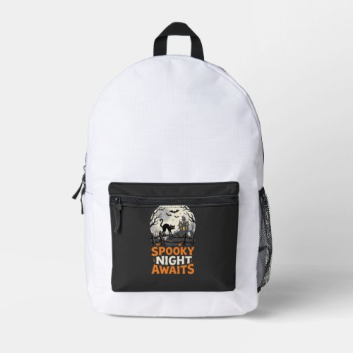 Halloween Moonlit Spooky Night Printed Backpack