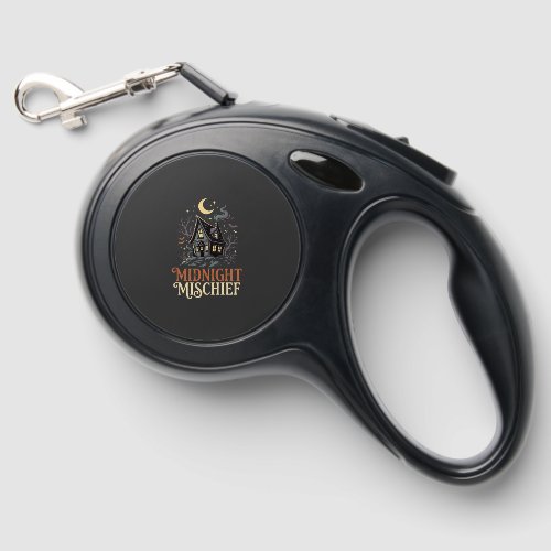 Halloween Moonlit Witch Cottage Retractable Pet Leash