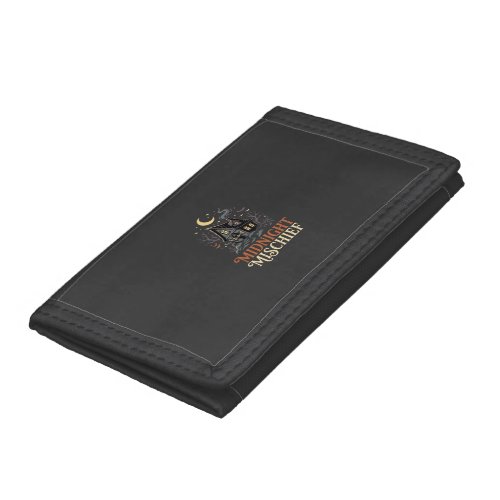 Halloween Moonlit Witch Cottage Trifold Wallet