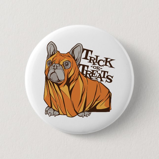 Halloween mops button (Front)