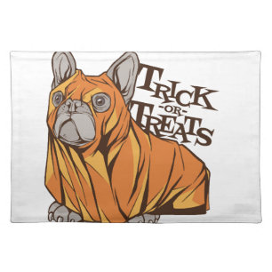 Halloween mops cloth placemat