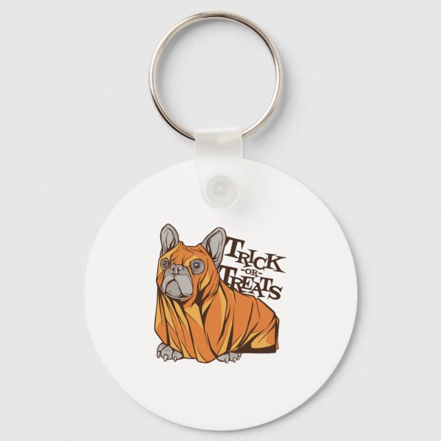 Halloween mops keychain (Front)