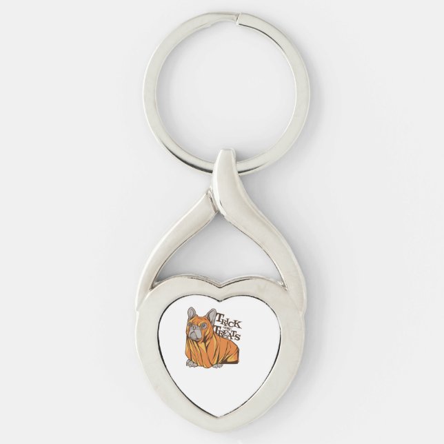 Halloween mops keychain (Front)