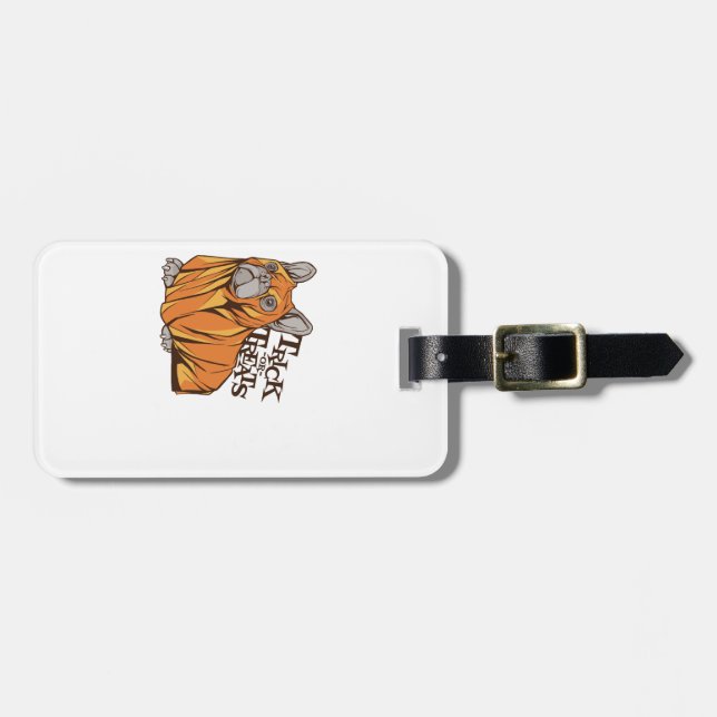 Halloween mops luggage tag (Front Horizontal)