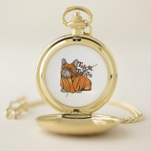 Halloween mops pocket watch