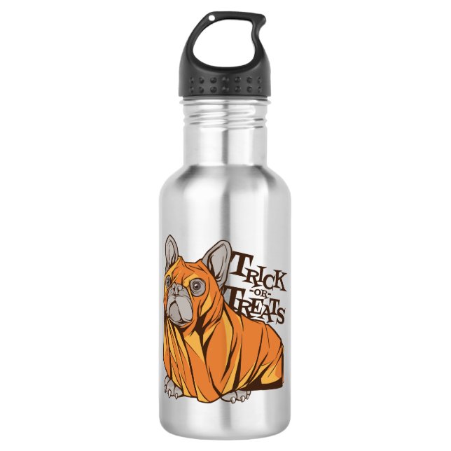 Halloween mops stainless steel water bottle (Front)