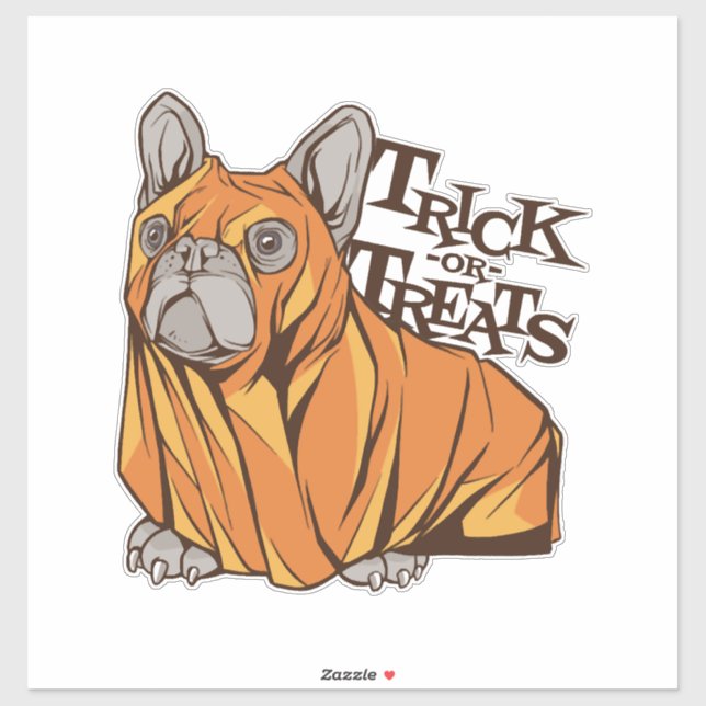 Halloween mops sticker (Sheet)