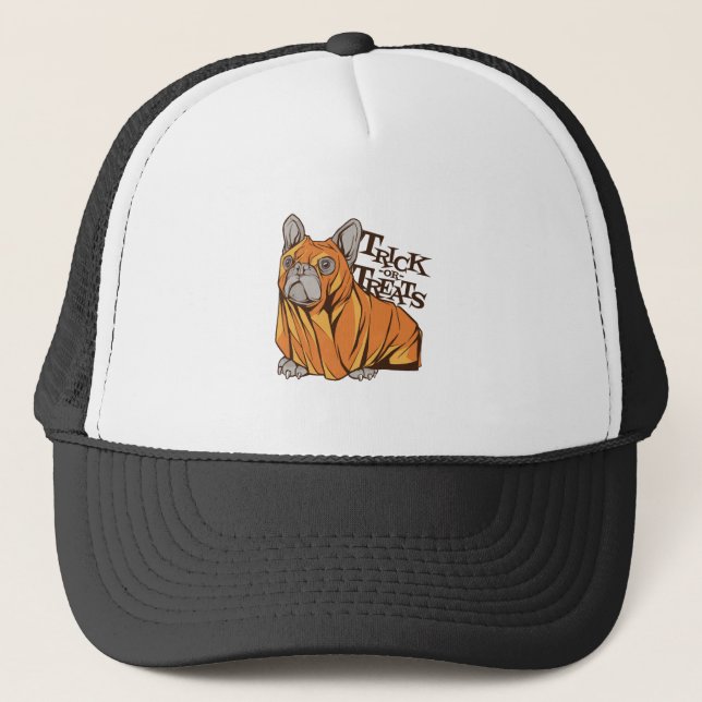 Halloween mops trucker hat (Front)