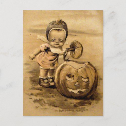 Halloween Morning Vintage Halloween Card Postcard