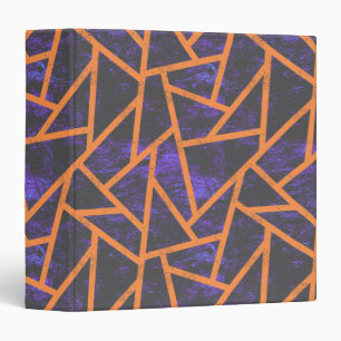 Halloween mosaic patttern 3 ring binder