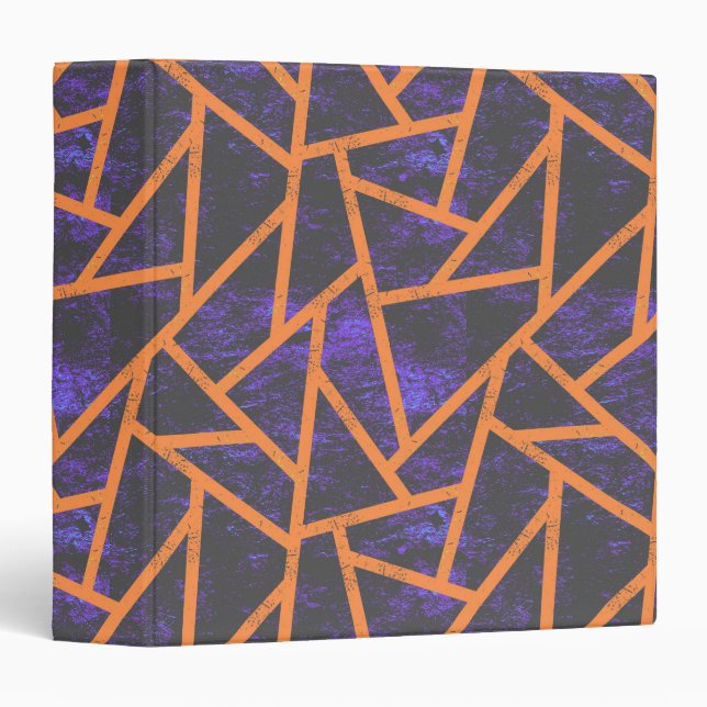 Halloween mosaic patttern 3 ring binder (Front/Spine)