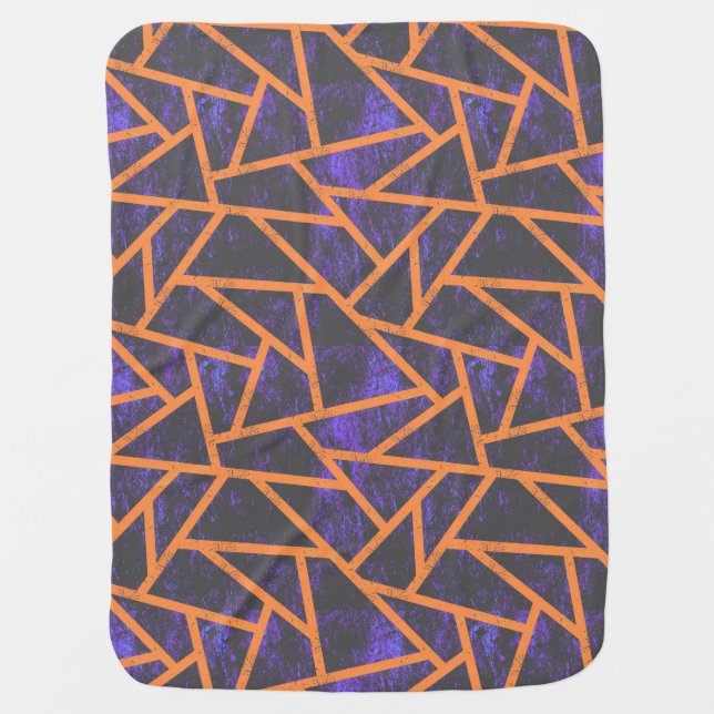 Halloween mosaic patttern baby blanket (Front)