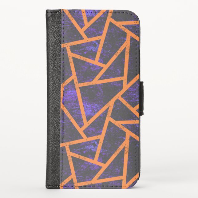 Halloween mosaic patttern iPhone wallet case (Front)