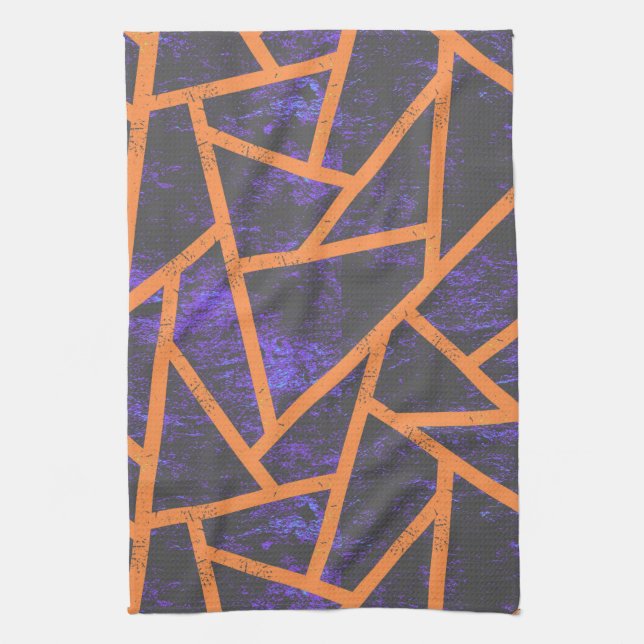 Halloween mosaic patttern kitchen towel (Vertical)