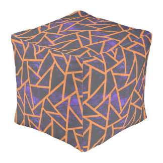 Halloween mosaic patttern pouf