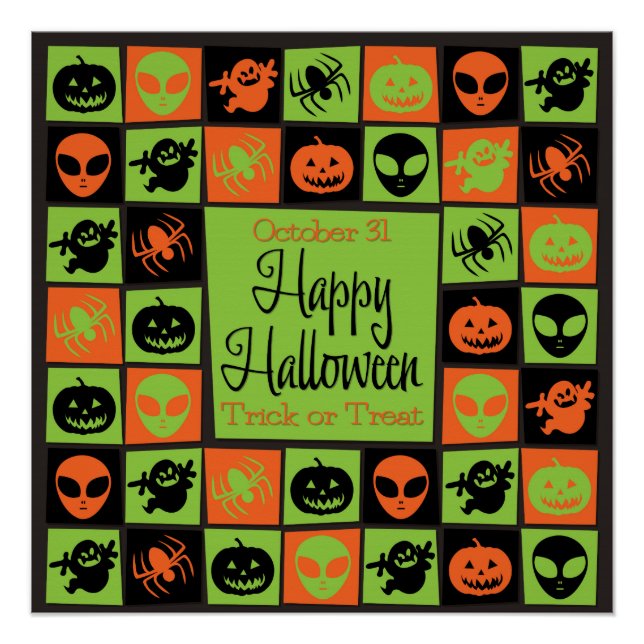 Halloween mosaic poster (Front)