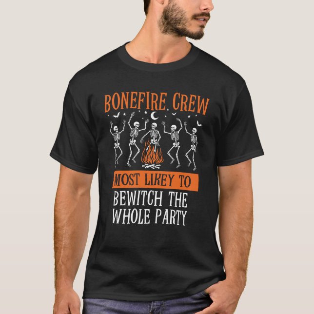 Halloween Most Likely To Group Matching Skeleton T-Shirt (Front)