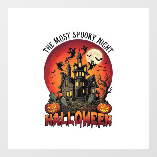 Halloween Most Spooky Night Haunted House Ghosts P Floor Decals