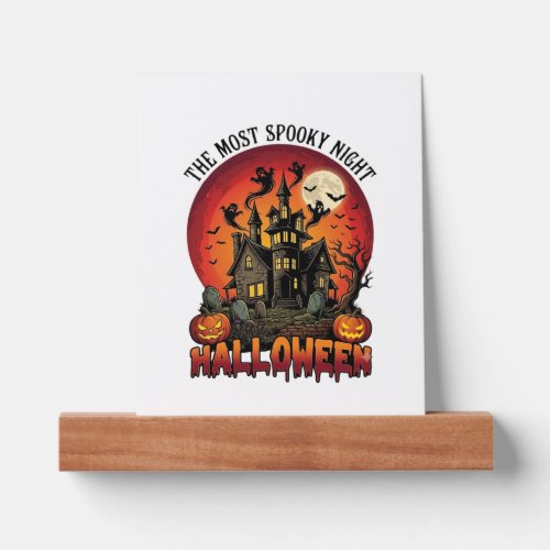 Halloween Most Spooky Night Haunted House Ghosts P Picture Ledge