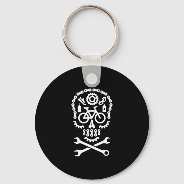Halloween mountain bike MTB cycling bicycle sugar Keychain (Front)