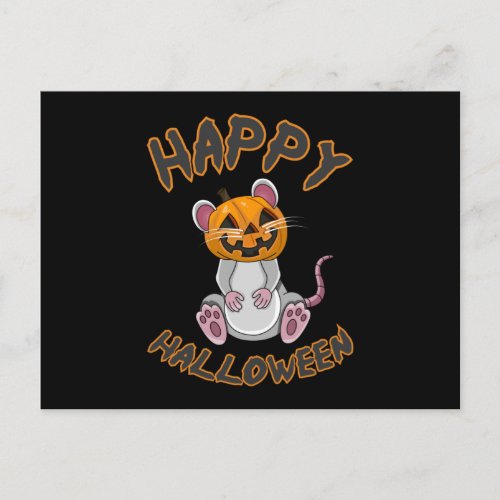 Halloween Mouse Mice Rat Pumpkin Horror Gift Idea Postcard