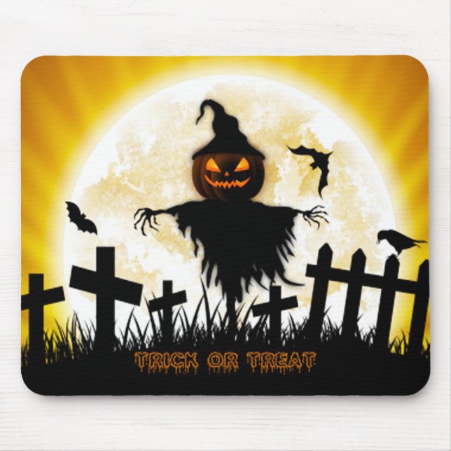 Halloween Mouse pad/Trick or Treat Mouse Pad (Front)