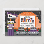 Halloween Movie Night Invitation, Drive In Invitation<br><div class="desc">♥️ This adorable Halloween Movie Night Invitation is great for a birthday party themed with a drive-in scene and Halloween colors. A matching design is included for the backside. ♥️ Make this design personally yours by easily adding your party details. Just click the "Personalize" button to begin editing. ♥️ Check...</div>