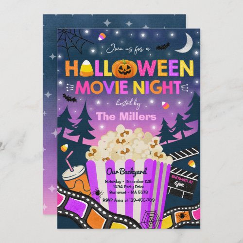 Halloween Movie Night Party Halloween Spooktacular Invitation