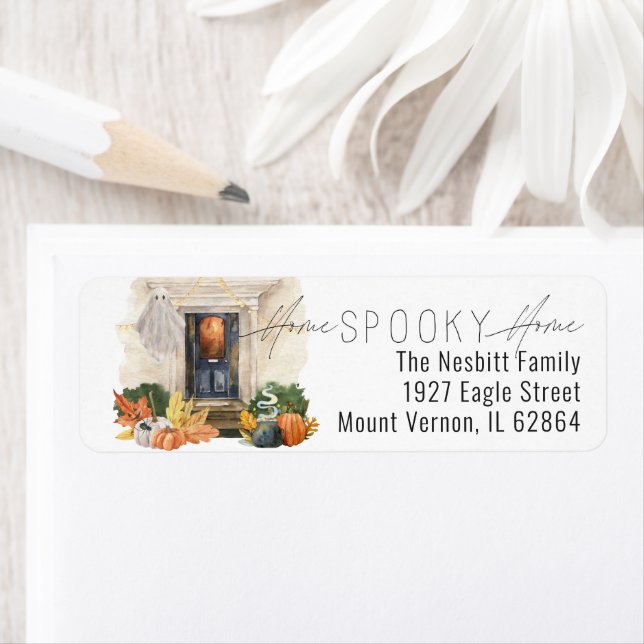 Halloween Moving Announcement Return Address Label (Insitu)