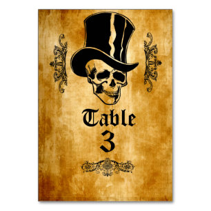 Halloween Mr. Skull Party Table Cards